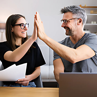 Couple High Fiving
